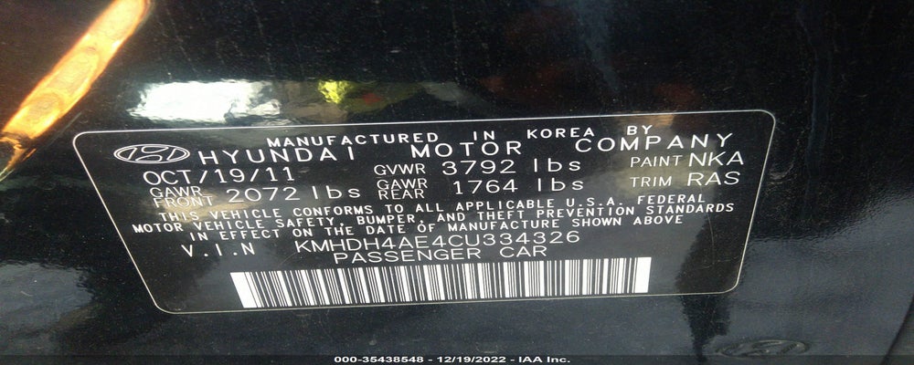 KMHDH4AE4CU334326 2012 HYUNDAI ELANTRA photo no. 9