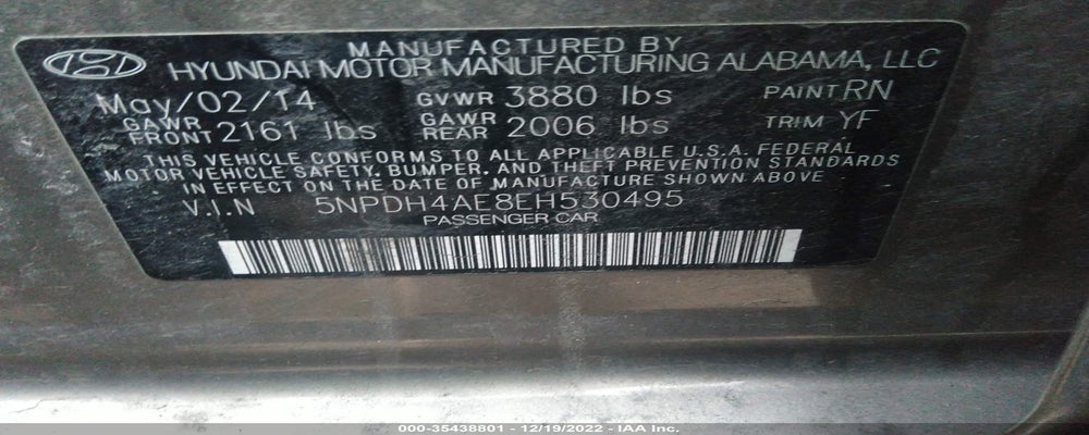 5NPDH4AE8EH530495 2014 HYUNDAI ELANTRA photo no. 9