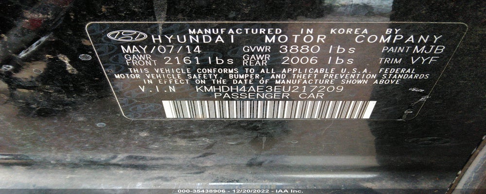 KMHDH4AE3EU217209 2014 HYUNDAI ELANTRA photo no. 9