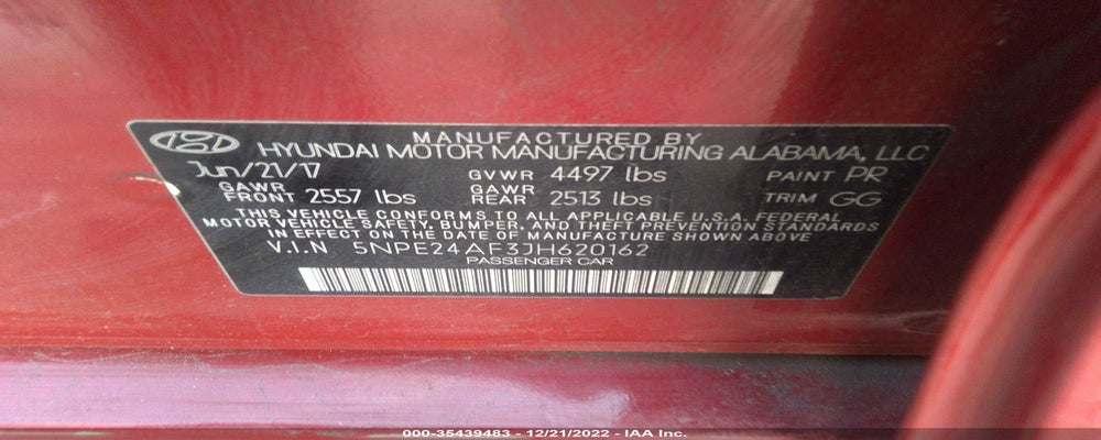 5NPE24AF3JH620162 2018 HYUNDAI SONATA photo no. 9