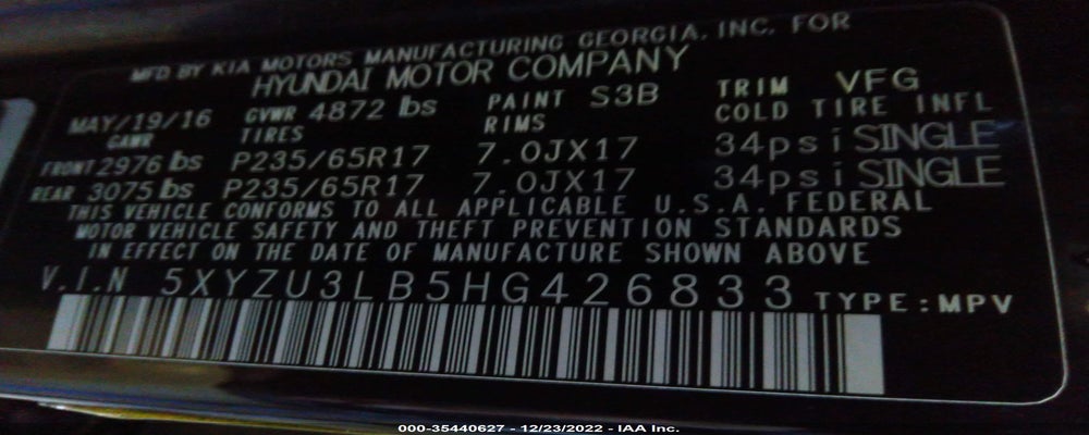 5XYZU3LB5HG426833 2017 HYUNDAI SANTA FE SPORT photo no. 9