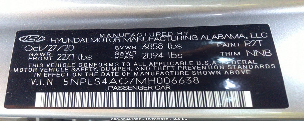 5NPLS4AG7MH006638 2021 HYUNDAI ELANTRA photo no. 9