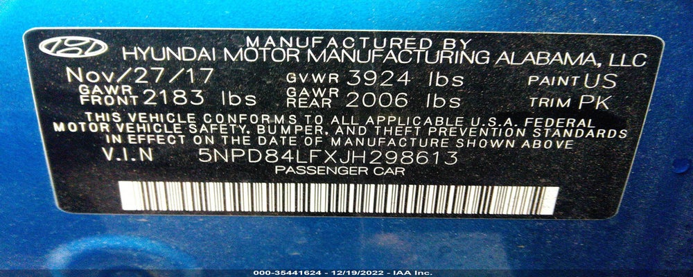 5NPD84LFXJH298613 2018 HYUNDAI ELANTRA photo no. 9