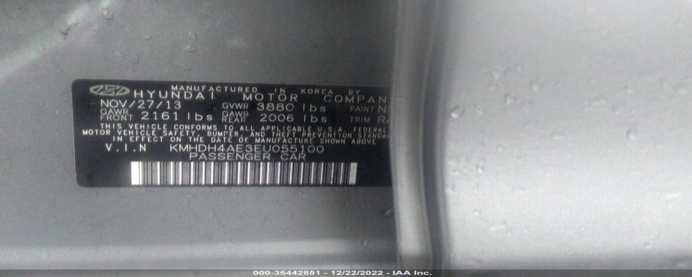 KMHDH4AE3EU055100 2014 HYUNDAI ELANTRA photo no. 9