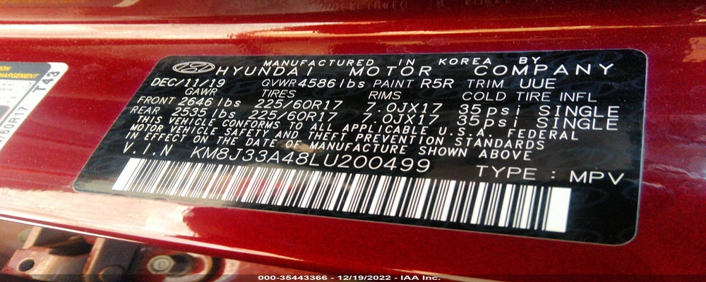 KM8J33A48LU200499 2020 HYUNDAI TUCSON photo no. 9