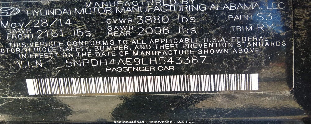 5NPDH4AE9EH543367 2014 HYUNDAI ELANTRA photo no. 9