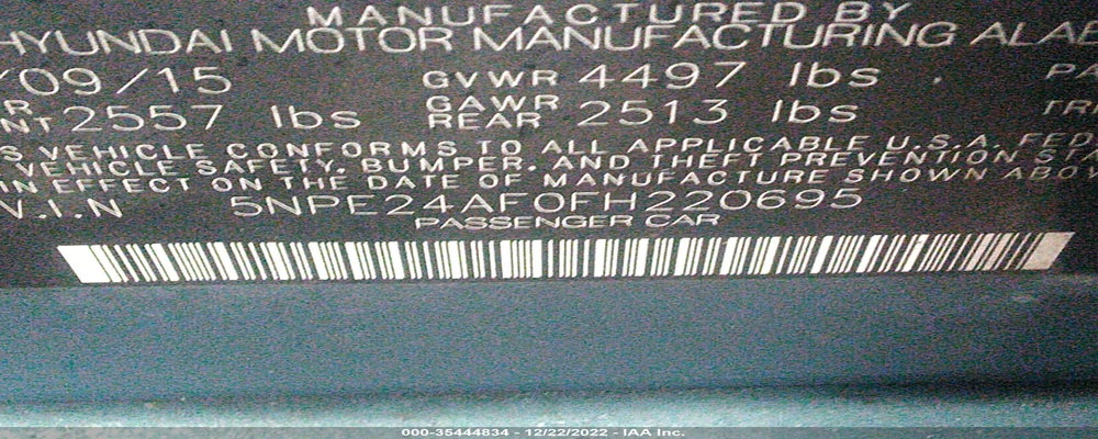 5NPE24AF0FH220695 2015 HYUNDAI SONATA photo no. 9