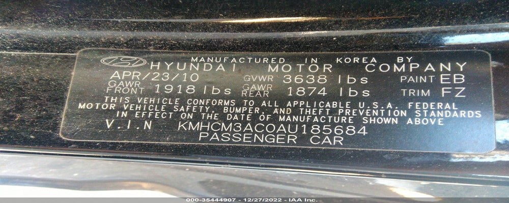 KMHCM3AC0AU185684 2010 HYUNDAI ACCENT photo no. 9
