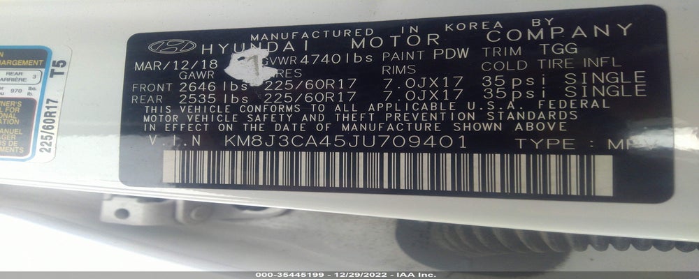 KM8J3CA45JU709401 2018 HYUNDAI TUCSON photo no. 9