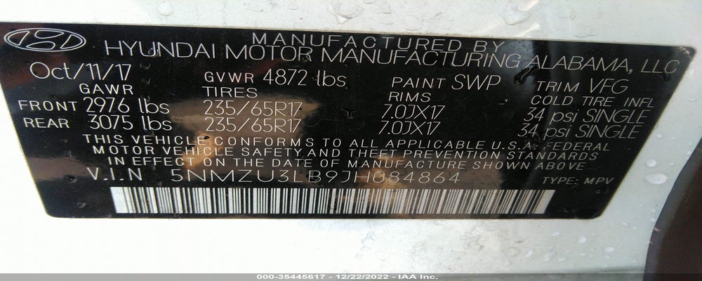 5NMZU3LB9JH084864 2018 HYUNDAI SANTA FE SPORT photo no. 9