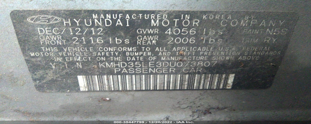 KMHD35LE3DU073807 2013 HYUNDAI ELANTRA GT photo no. 9