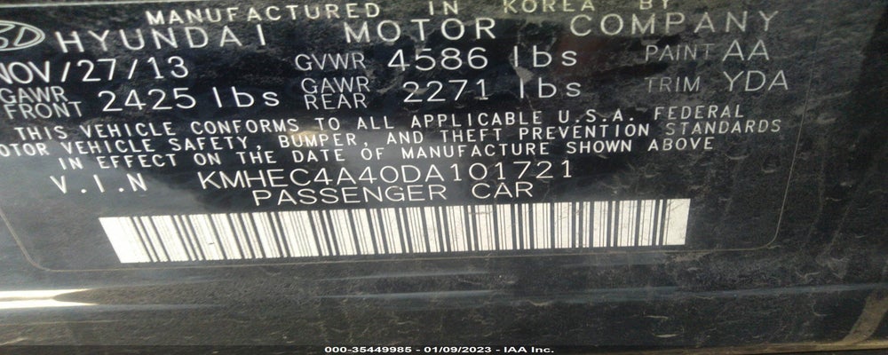 KMHEC4A40DA101721 2013 HYUNDAI SONATA HYBRID photo no. 9