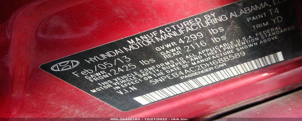 5NPEB4AC2DH688589 2013 HYUNDAI SONATA photo no. 9