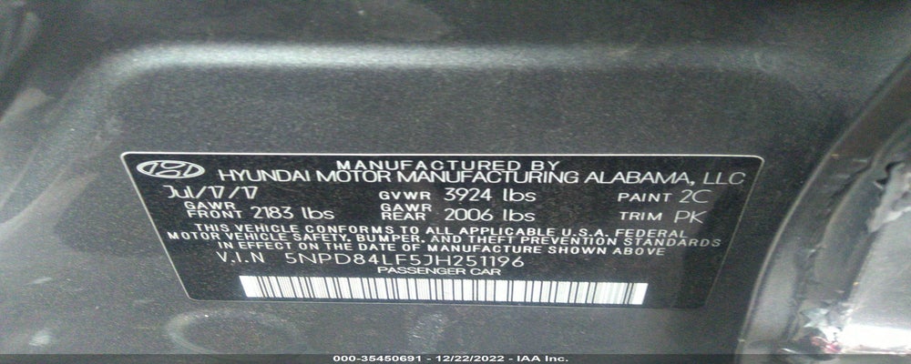 5NPD84LF5JH251196 2018 HYUNDAI ELANTRA photo no. 9