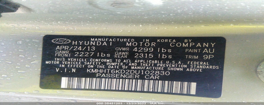 KMHHT6KD2DU102830 2013 HYUNDAI GENESIS COUPE photo no. 9