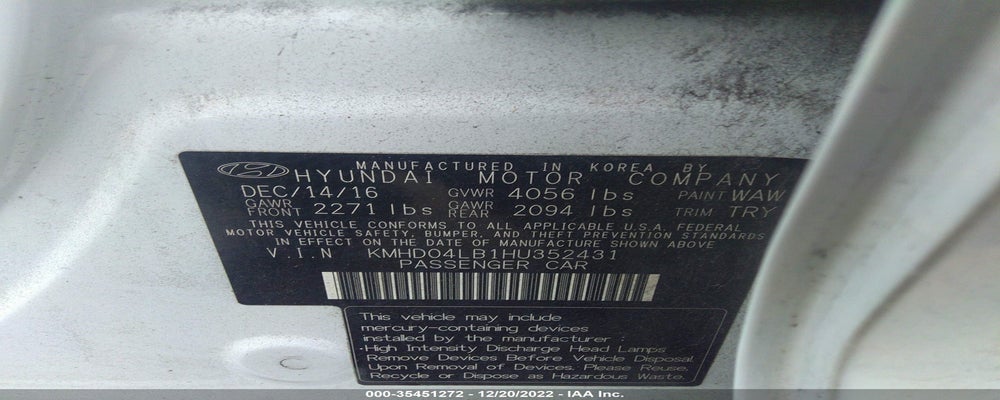 KMHD04LB1HU352431 2017 HYUNDAI ELANTRA photo no. 9
