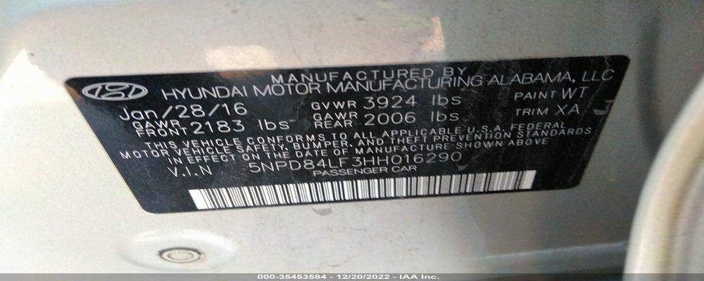 5NPD84LF3HH016290 2017 HYUNDAI ELANTRA photo no. 9
