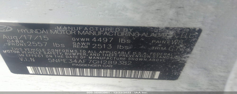 5NPE34AF7GH289382 2016 HYUNDAI SONATA photo no. 9