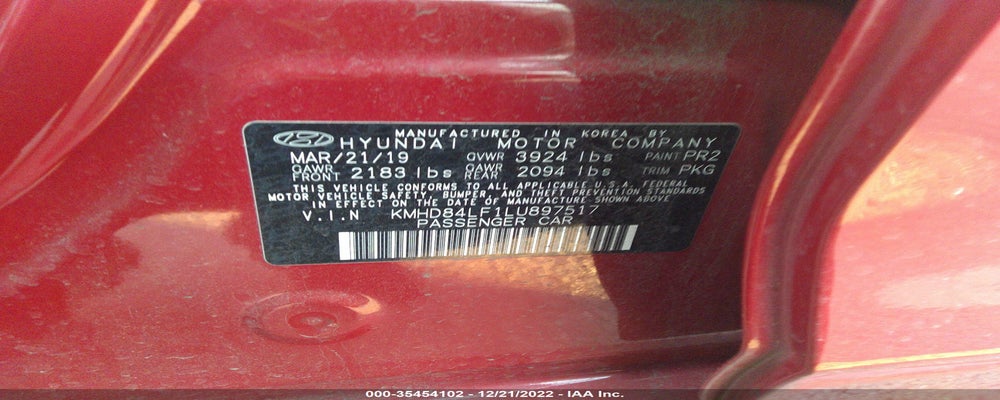 KMHD84LF1LU897517 2020 HYUNDAI ELANTRA photo no. 9