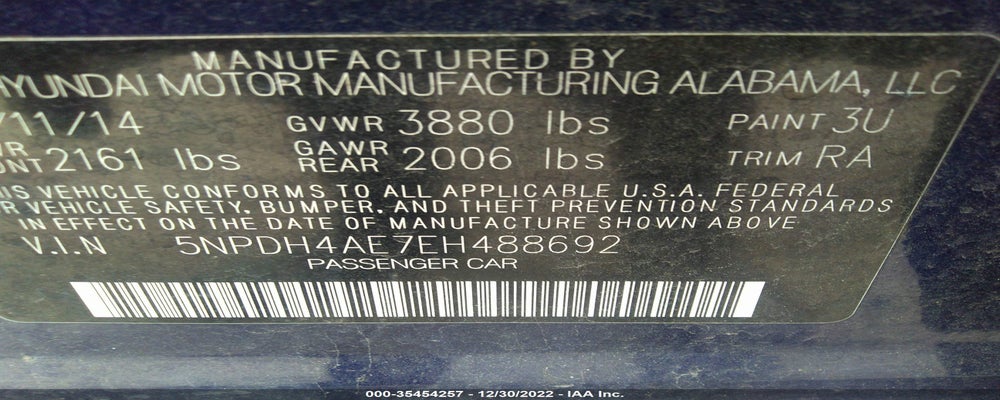5NPDH4AE7EH488692 2014 HYUNDAI ELANTRA photo no. 9