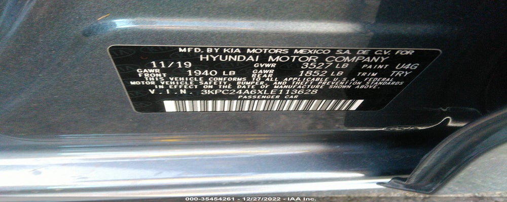3KPC24A6XLE113628 2020 HYUNDAI ACCENT photo no. 9