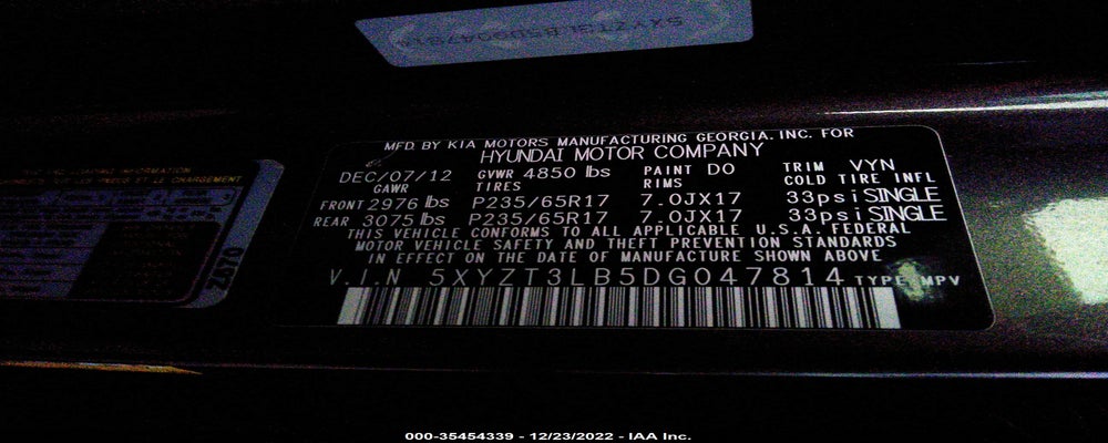 5XYZT3LB5DG047814 2013 HYUNDAI SANTA FE photo no. 9