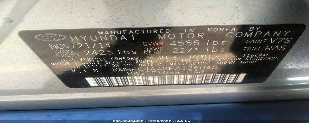 KMHEC4A43FA136045 2015 HYUNDAI SONATA HYBRID photo no. 9
