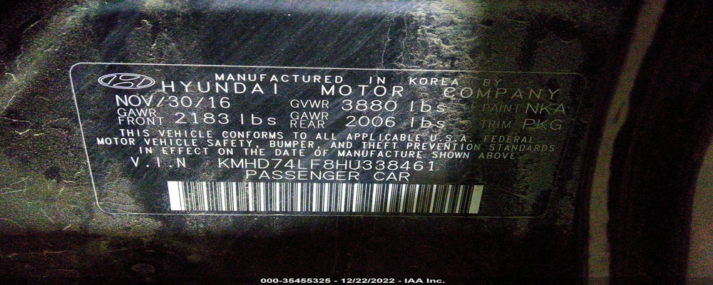 KMHD74LF8HU338461 2017 HYUNDAI ELANTRA photo no. 9