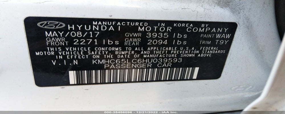 KMHC65LC6HU039593 2017 HYUNDAI IONIQ HYBRID photo no. 9