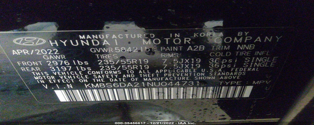 KM8S6DA21NU044731 2022 HYUNDAI SANTA FE PLUG-IN HYBRID photo no. 9