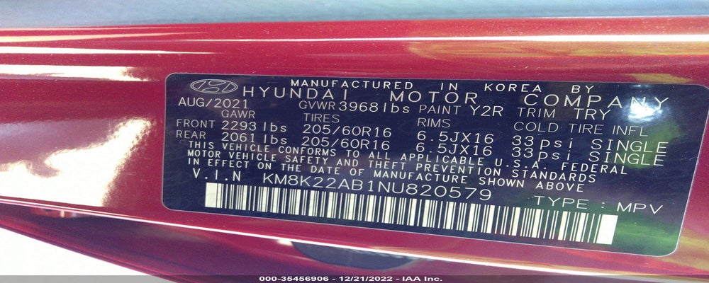 KM8K22AB1NU820579 2022 HYUNDAI KONA photo no. 9