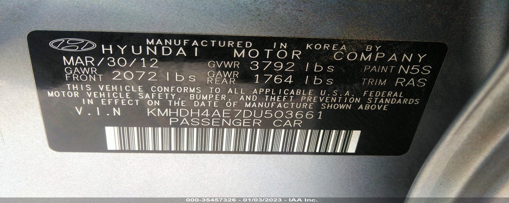 KMHDH4AE7DU503661 2013 HYUNDAI ELANTRA photo no. 9
