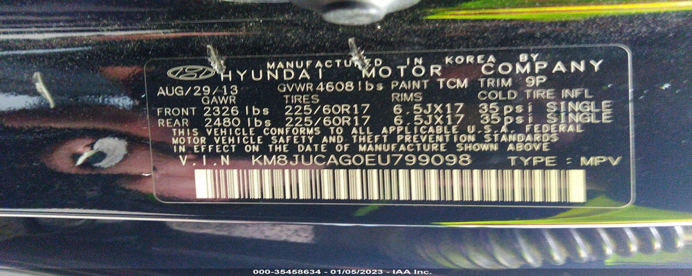 KM8JUCAG0EU799098 2014 HYUNDAI TUCSON photo no. 9
