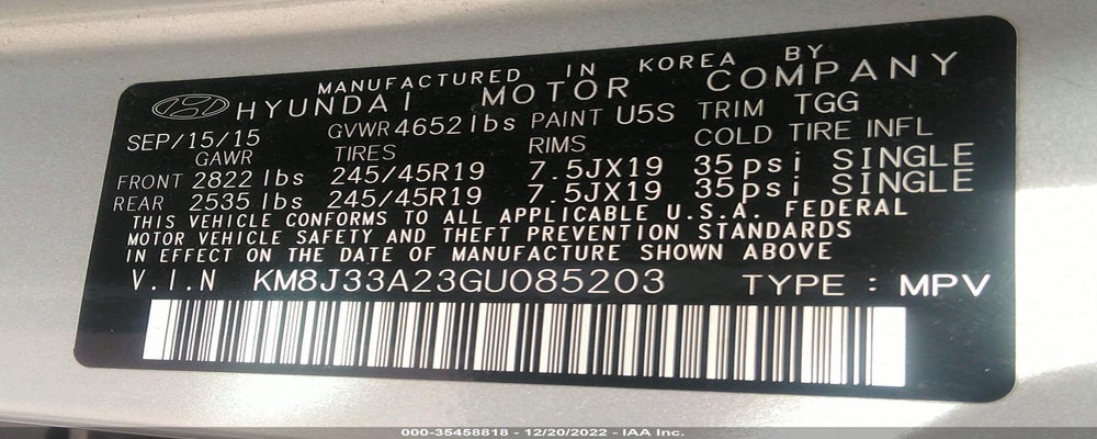 KM8J33A23GU085203 2016 HYUNDAI TUCSON photo no. 9