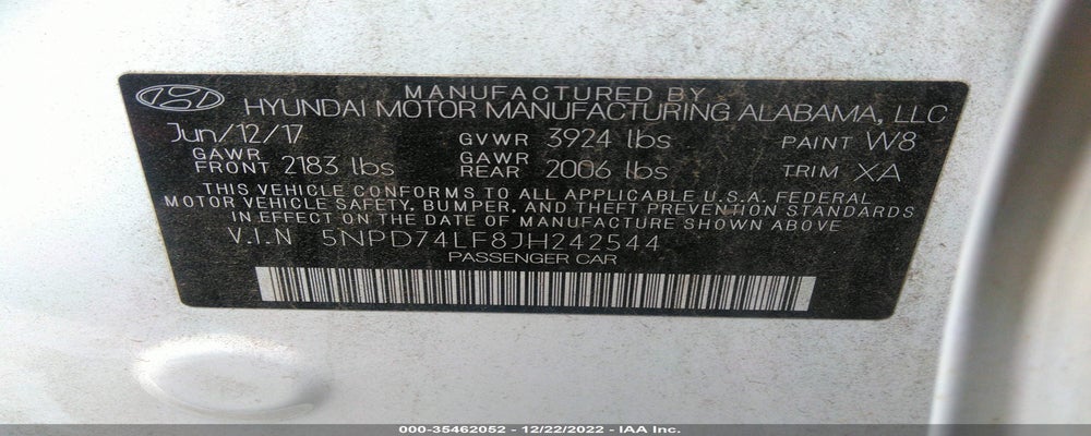 5NPD74LF8JH242544 2018 HYUNDAI ELANTRA photo no. 9