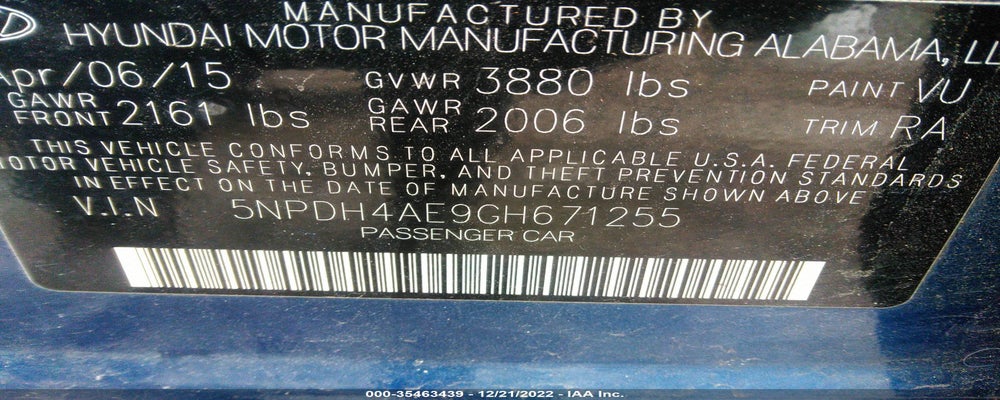 5NPDH4AE9GH671255 2016 HYUNDAI ELANTRA photo no. 9