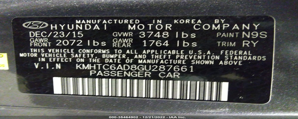 KMHTC6AD8GU287661 2016 HYUNDAI VELOSTER photo no. 9
