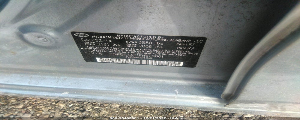 5NPDH4AE1FH629001 2015 HYUNDAI ELANTRA photo no. 9