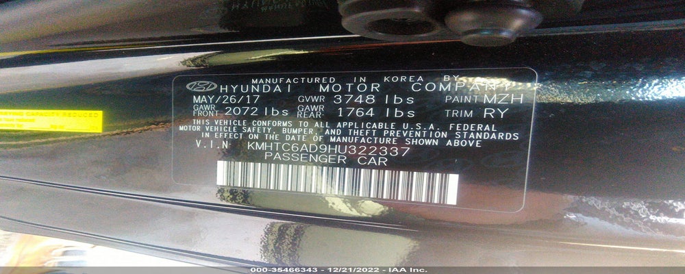KMHTC6AD9HU322337 2017 HYUNDAI VELOSTER photo no. 9