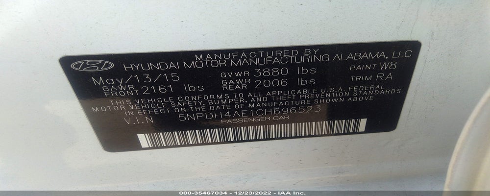 5NPDH4AE1GH696523 2016 HYUNDAI ELANTRA photo no. 9