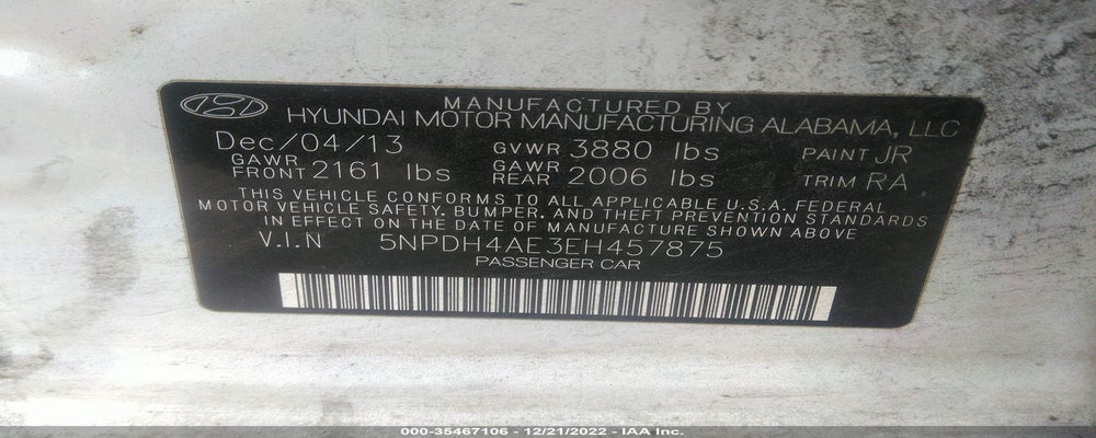 5NPDH4AE3EH457875 2014 HYUNDAI ELANTRA photo no. 9