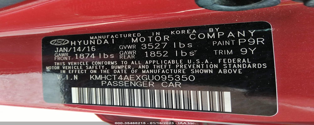 KMHCT4AEXGU095350 2016 HYUNDAI ACCENT photo no. 9