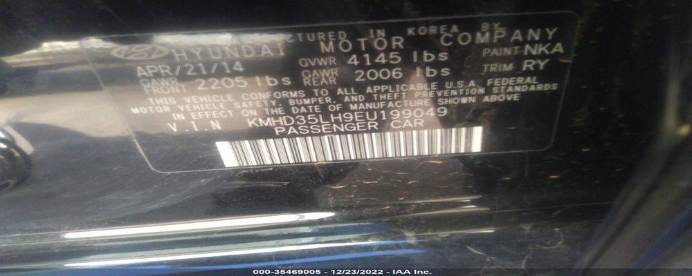 KMHD35LH9EU199049 2014 HYUNDAI ELANTRA GT photo no. 9