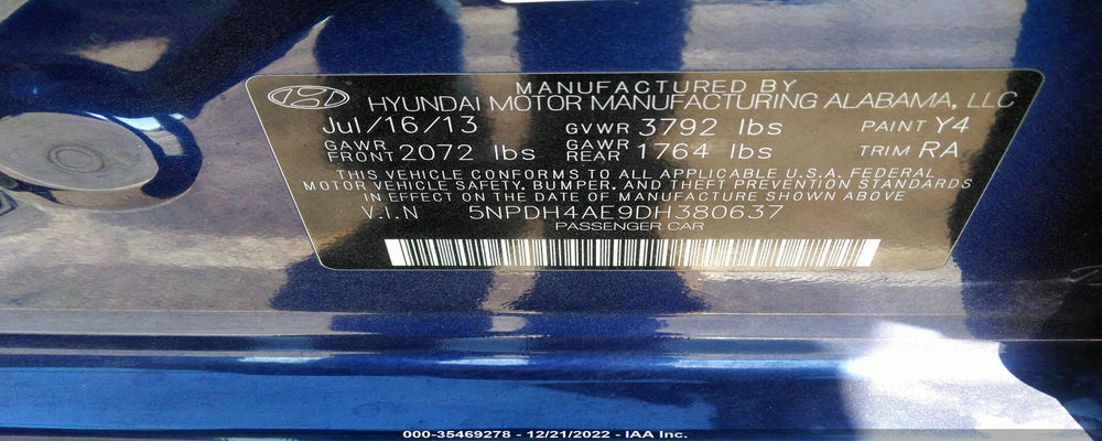 5NPDH4AE9DH380637 2013 HYUNDAI ELANTRA photo no. 9