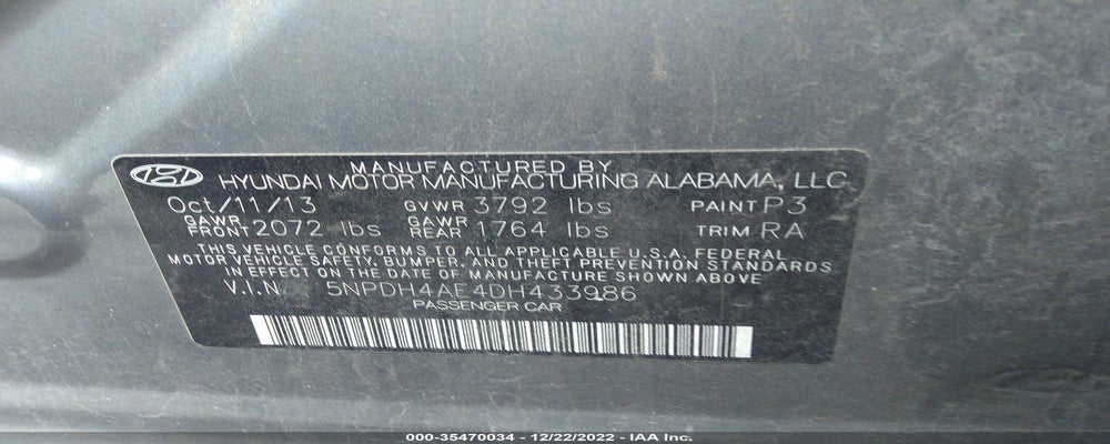 5NPDH4AE4DH433986 2013 HYUNDAI ELANTRA photo no. 9