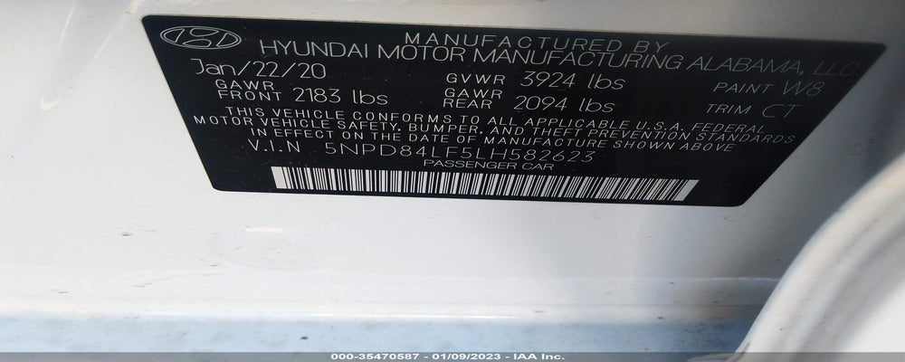 5NPD84LF5LH582623 2020 HYUNDAI ELANTRA photo no. 9