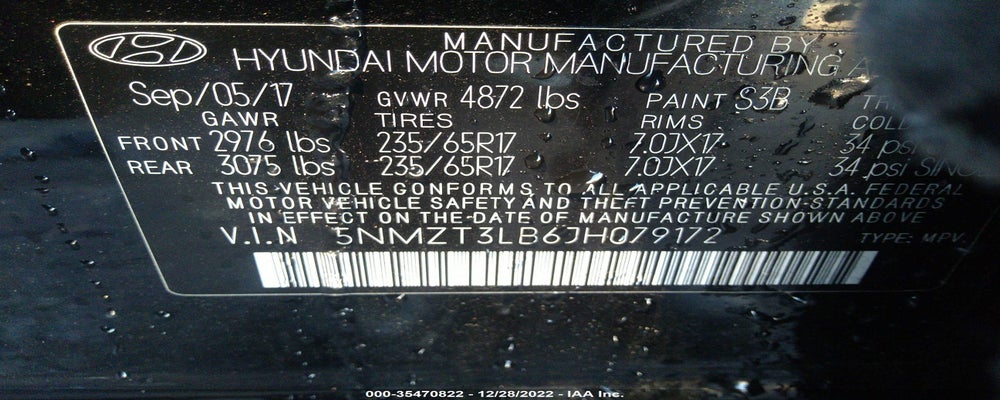 5NMZT3LB6JH079172 2018 HYUNDAI SANTA FE SPORT photo no. 9