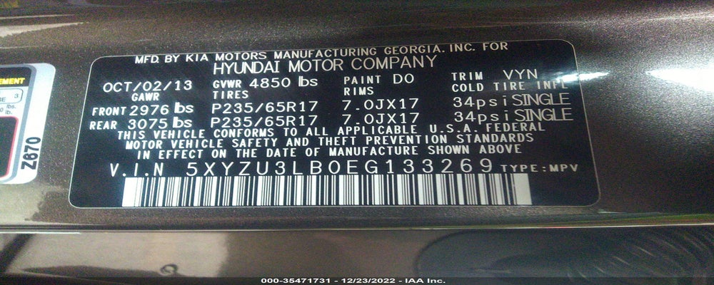 5XYZU3LB0EG133269 2014 HYUNDAI SANTA FE SPORT photo no. 9