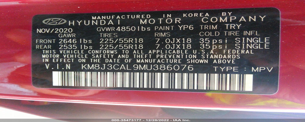 KM8J3CAL9MU386076 2021 HYUNDAI TUCSON photo no. 9