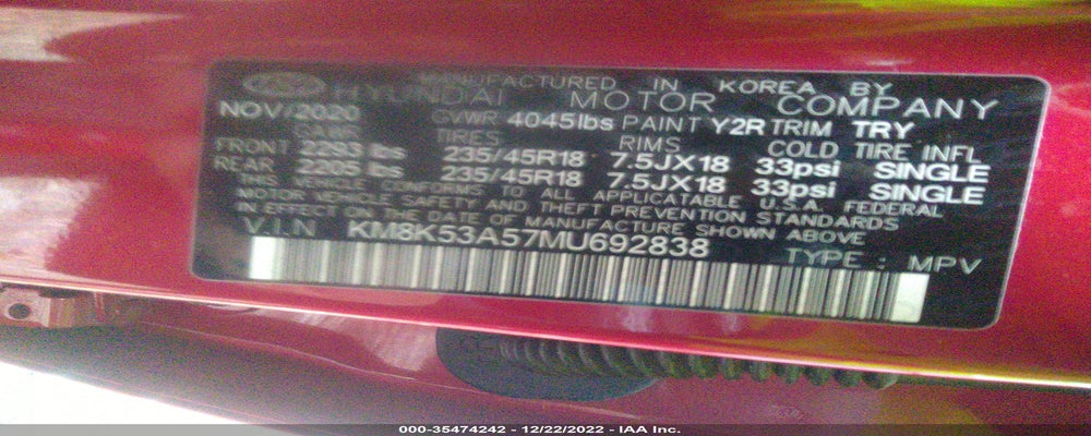 KM8K53A57MU692838 2021 HYUNDAI KONA photo no. 9